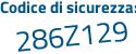 Il Codice di sicurezza è 45435Zb il tutto attaccato senza spazi