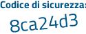 Il Codice di sicurezza è fZc poi 29cb il tutto attaccato senza spazi