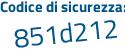 Il Codice di sicurezza è c continua con 76de71 il tutto attaccato senza spazi