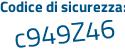 Il Codice di sicurezza è 1727cd4 il tutto attaccato senza spazi