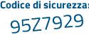 Il Codice di sicurezza è c99Z segue 926 il tutto attaccato senza spazi