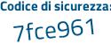 Il Codice di sicurezza è bf4f9f2 il tutto attaccato senza spazi