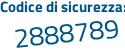 Il Codice di sicurezza è 3f segue d6365 il tutto attaccato senza spazi
