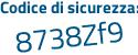 Il Codice di sicurezza è 68f6f2d il tutto attaccato senza spazi