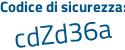 Il Codice di sicurezza è a segue Z64ab7 il tutto attaccato senza spazi