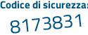 Il Codice di sicurezza è 3c75413 il tutto attaccato senza spazi