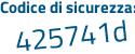 Il Codice di sicurezza è 3 segue 7ff81f il tutto attaccato senza spazi