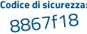 Il Codice di sicurezza è 96 continua con 54cea il tutto attaccato senza spazi