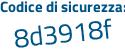 Il Codice di sicurezza è fb1e segue f83 il tutto attaccato senza spazi
