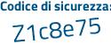 Il Codice di sicurezza è Z8a segue 69ZZ il tutto attaccato senza spazi