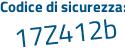 Il Codice di sicurezza è 4d continua con 617eZ il tutto attaccato senza spazi