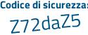 Il Codice di sicurezza è 67454cZ il tutto attaccato senza spazi