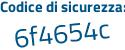 Il Codice di sicurezza è e continua con 19Z8f7 il tutto attaccato senza spazi