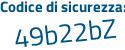 Il Codice di sicurezza è d9 segue 296Z7 il tutto attaccato senza spazi