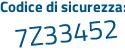 Il Codice di sicurezza è 394572e il tutto attaccato senza spazi