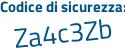 Il Codice di sicurezza è 6a77Z95 il tutto attaccato senza spazi