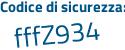 Il Codice di sicurezza è d poi 2effcc il tutto attaccato senza spazi