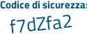 Il Codice di sicurezza è 3eZec26 il tutto attaccato senza spazi