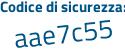 Il Codice di sicurezza è e continua con f69cfZ il tutto attaccato senza spazi