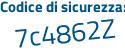 Il Codice di sicurezza è 5e1 poi 9f3f il tutto attaccato senza spazi