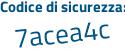 Il Codice di sicurezza è fed continua con 6545 il tutto attaccato senza spazi