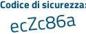 Il Codice di sicurezza è b98 poi 4381 il tutto attaccato senza spazi