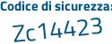 Il Codice di sicurezza è 937f poi 183 il tutto attaccato senza spazi