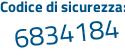Il Codice di sicurezza è 953b851 il tutto attaccato senza spazi