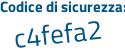 Il Codice di sicurezza è 1855 segue 9f7 il tutto attaccato senza spazi