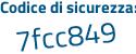 Il Codice di sicurezza è 53Za399 il tutto attaccato senza spazi