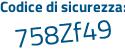 Il Codice di sicurezza è 1 poi 658fdf il tutto attaccato senza spazi