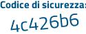 Il Codice di sicurezza è 3 segue f4fc88 il tutto attaccato senza spazi