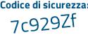 Il Codice di sicurezza è f8474e8 il tutto attaccato senza spazi