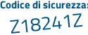 Il Codice di sicurezza è 77a continua con 8d96 il tutto attaccato senza spazi