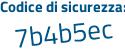 Il Codice di sicurezza è 9fc continua con 2b7e il tutto attaccato senza spazi