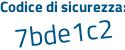 Il Codice di sicurezza è 96a continua con 317b il tutto attaccato senza spazi
