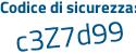 Il Codice di sicurezza è 42 segue 86168 il tutto attaccato senza spazi