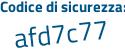 Il Codice di sicurezza è f6a9f6b il tutto attaccato senza spazi