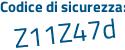 Il Codice di sicurezza è 79459 segue 56 il tutto attaccato senza spazi