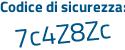 Il Codice di sicurezza è ddee341 il tutto attaccato senza spazi
