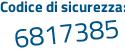 Il Codice di sicurezza è 4Z7 segue b7ab il tutto attaccato senza spazi