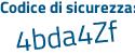 Il Codice di sicurezza è 74 segue 9ac33 il tutto attaccato senza spazi