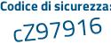Il Codice di sicurezza è 39fc9Zf il tutto attaccato senza spazi