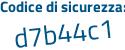 Il Codice di sicurezza è 44287 segue c1 il tutto attaccato senza spazi