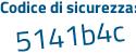 Il Codice di sicurezza è dcZ continua con deZe il tutto attaccato senza spazi