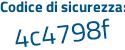 Il Codice di sicurezza è 223ef segue cZ il tutto attaccato senza spazi
