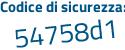 Il Codice di sicurezza è ZZf9fZ7 il tutto attaccato senza spazi