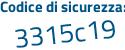 Il Codice di sicurezza è d poi fea4bf il tutto attaccato senza spazi