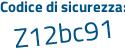 Il Codice di sicurezza è dd1d segue 236 il tutto attaccato senza spazi