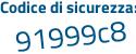 Il Codice di sicurezza è 84936 segue 63 il tutto attaccato senza spazi